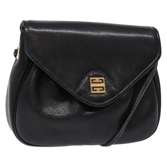 Givenchy Vintage 4G shoulder bag Leather, BLACK, LEATHER, Shoulder bag