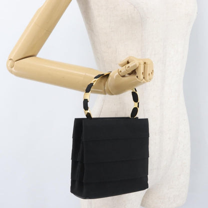Salvatore Ferragamo Vala Handbag Canvas, BLACK, CANVAS, Handbag