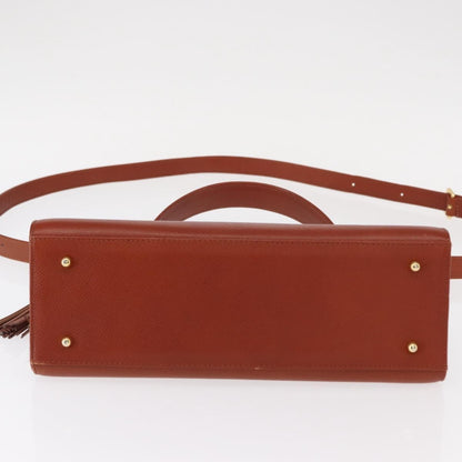 Valentino Garavani Vintage Handbag Leather, BROWN, LEATHER, Handbag