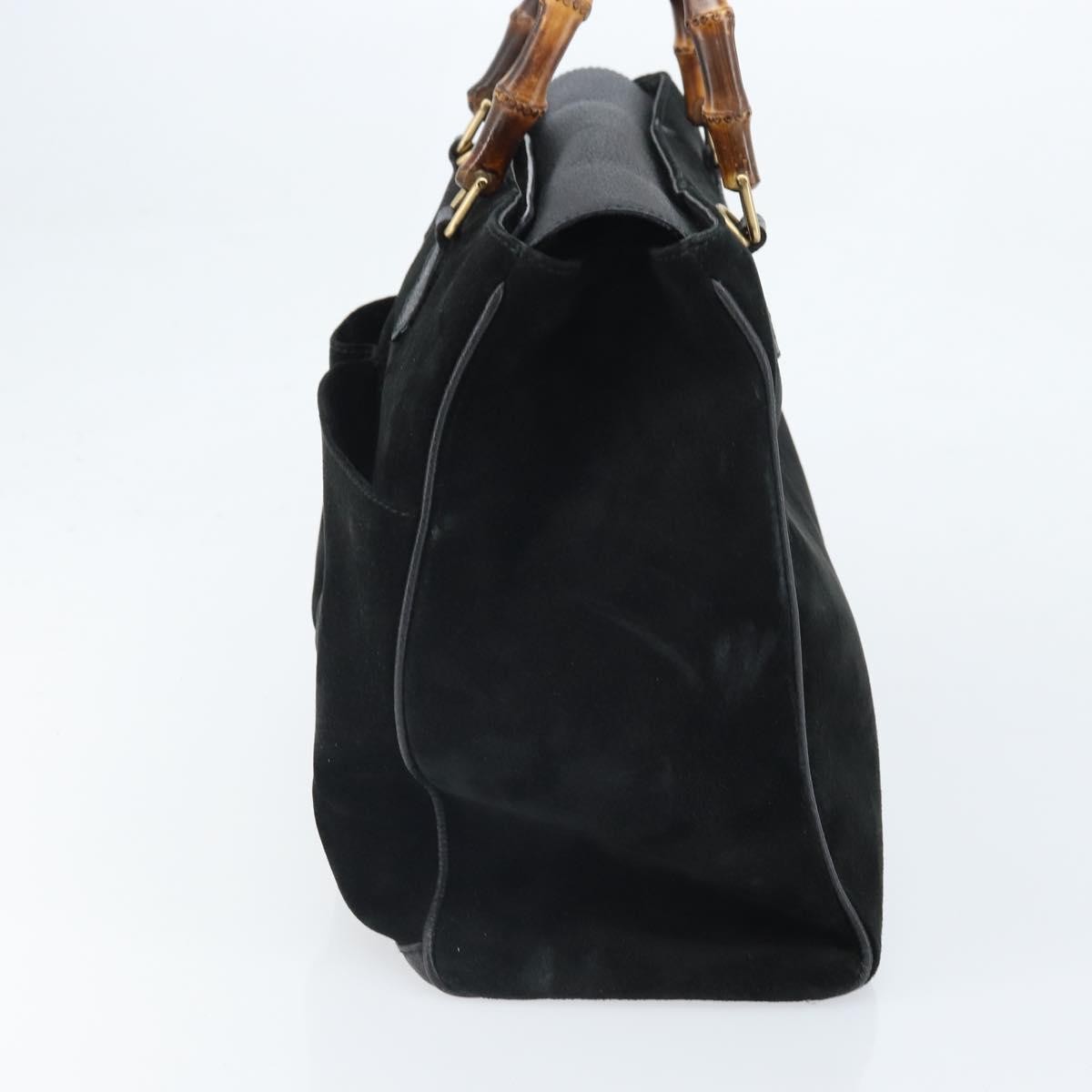 Gucci Bamboo tote bag Suede, Black, Suede, Tote Bag