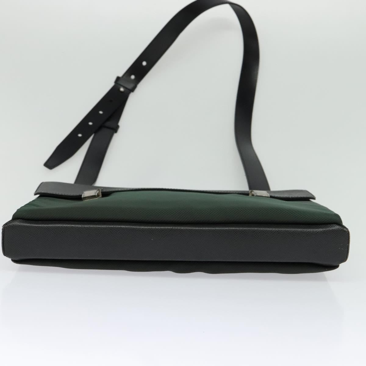 Louis Vuitton Saratov Messenger Bag Taiga Leather and Canvas, GRAY, LEATHER, Crossbody bag