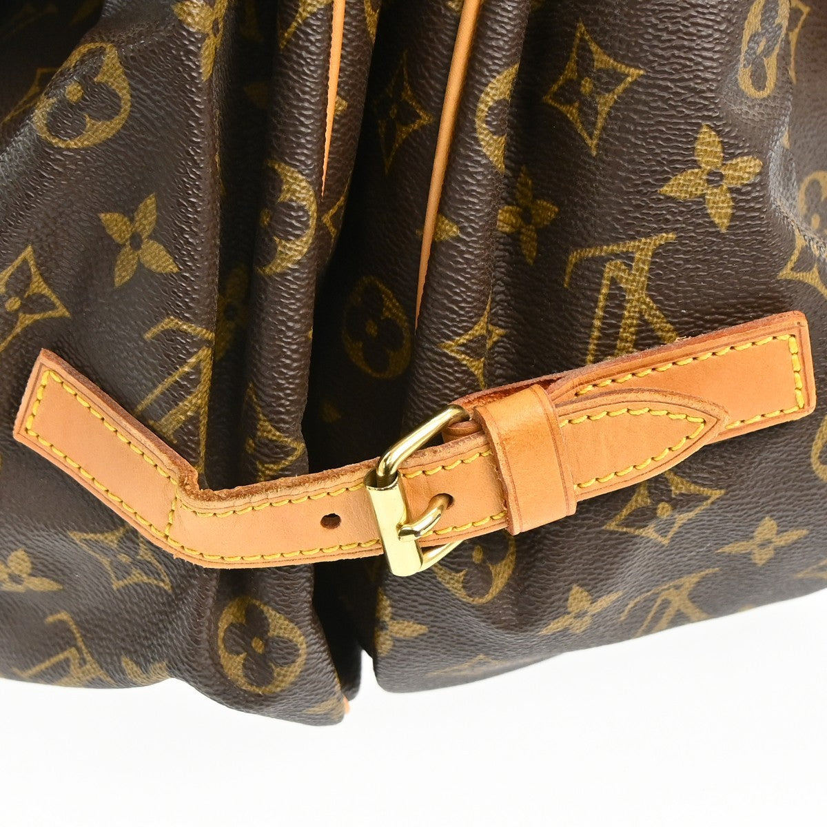 Louis Vuitton Saumur Handbag Monogram Canvas, Brown, Canvas, Shoulder Bag
