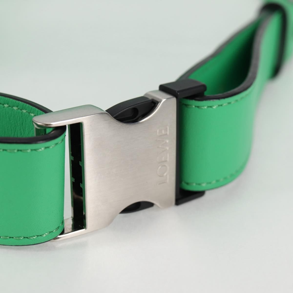 Loewe Puzzle Bumbag Leather, GREEN, LEATHER, Crossbody bag