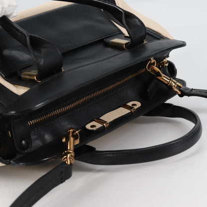 Chloe Alice Satchel Leather, WHITE, LEATHER, Handbag