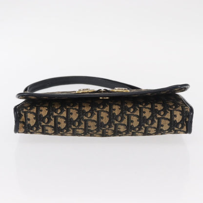 Christian Dior Vintage Trotter Shoulder Bag Canvas, NAVY, CANVAS, Shoulder bag