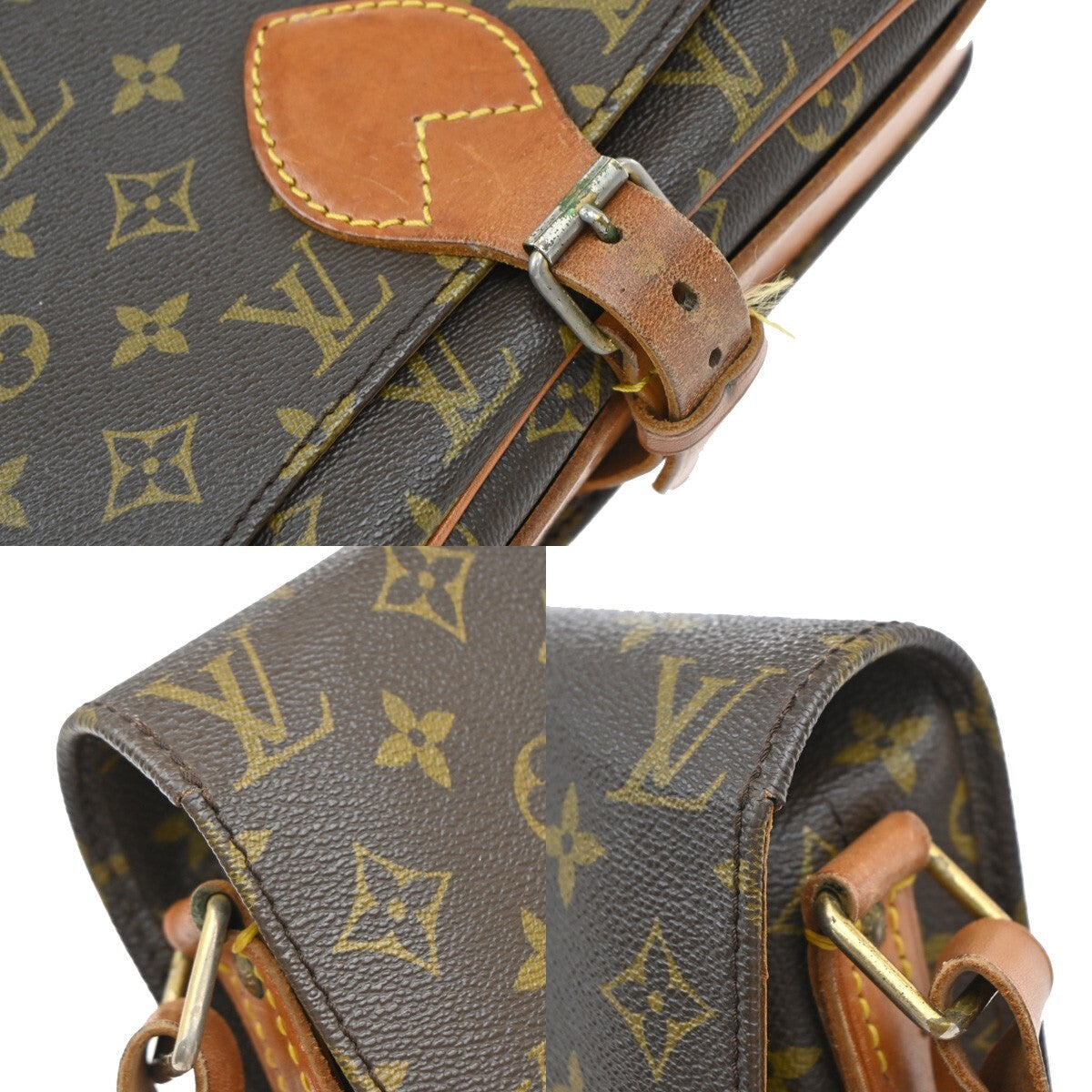Louis Vuitton Cartouchiere Handbag Monogram Canvas, BROWN, CANVAS, Shoulder bag