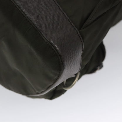 Prada Double Front Pocket Backpack Tessuto, Khaki, Nylon, Backpack