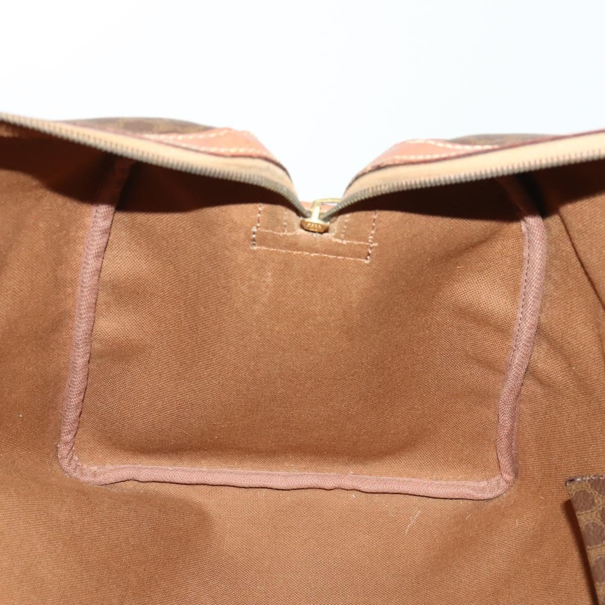 Celine Vintage Duffle Bag Canvas and Leather, BROWN, CANVAS, Travel bag
