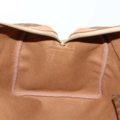Celine Vintage Duffle Bag Canvas and Leather, BROWN, CANVAS, Travel bag
