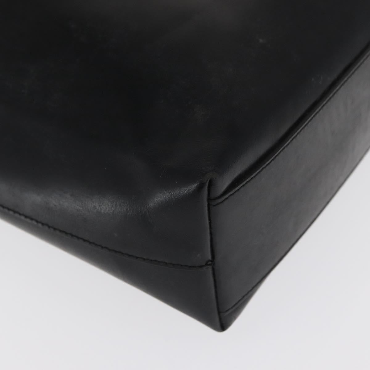Prada Vintage Tote Leather, BLACK, LEATHER, Tote bag