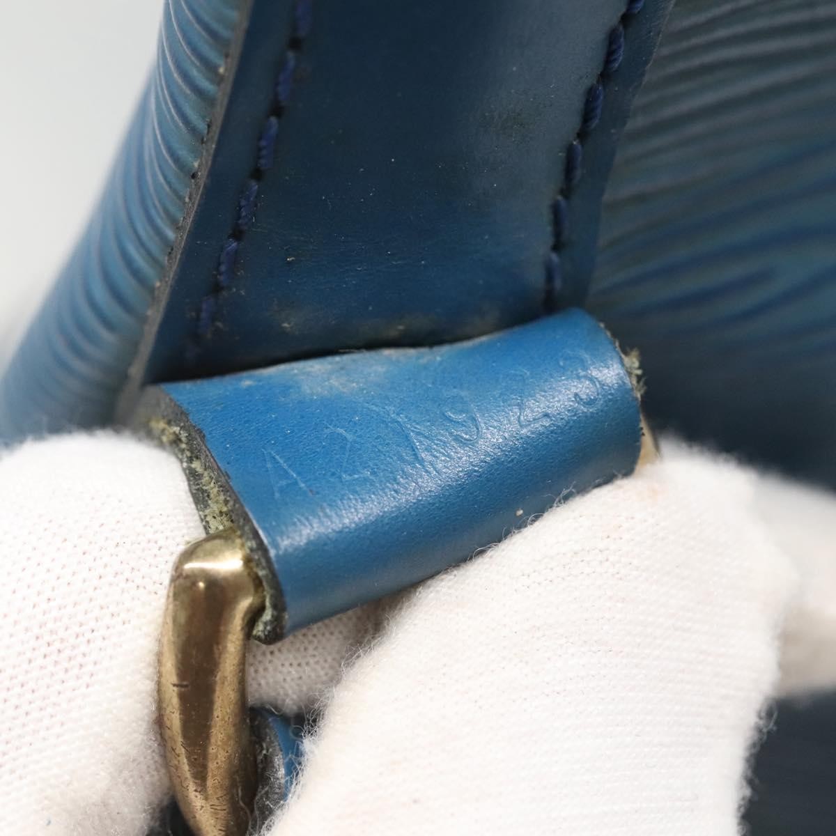 Louis Vuitton Petit Noe Handbag Epi Leather, BLUE, LEATHER, Handbag