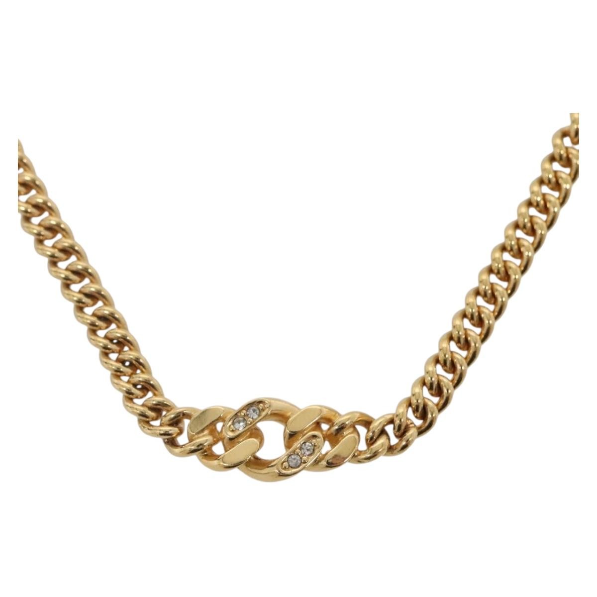 Christian Dior CD Pendant Necklace Gold-plated, GOLD, METAL, Necklace