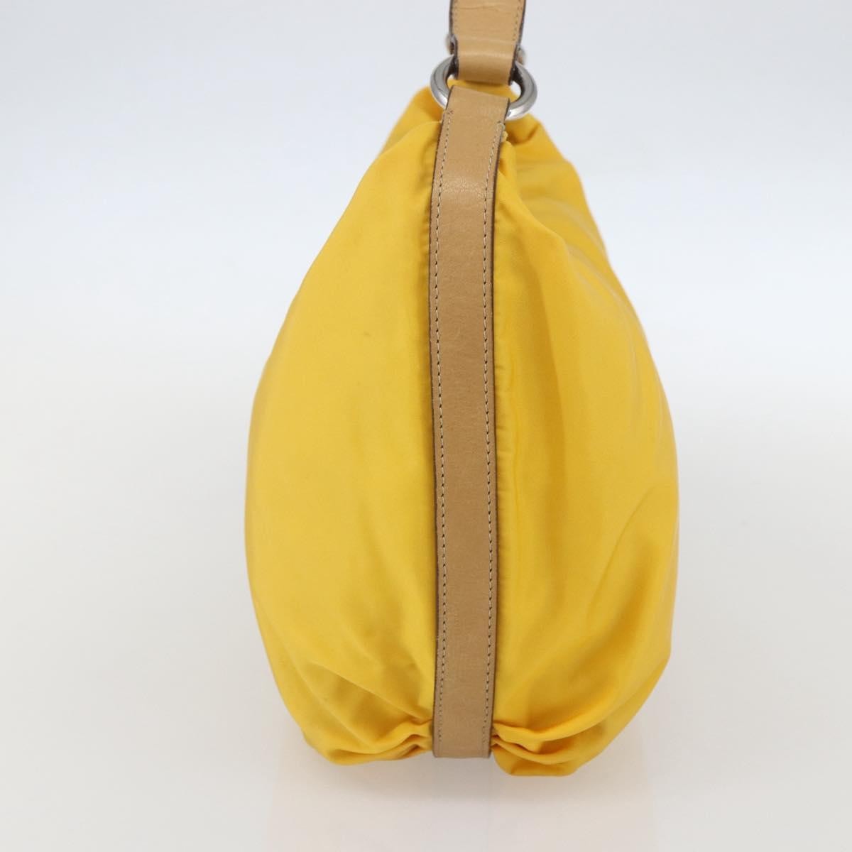 Prada Vintage Shoulder Bag Tessuto, Yellow, Nylon, Shoulder Bag