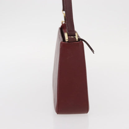 Burberry Vintage Shoulder Bag Leather, BURGUNDY, LEATHER, Shoulder bag