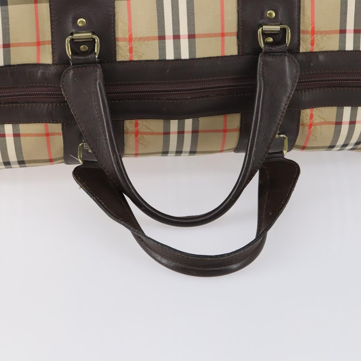 Burberry Vintage Duffle Bag Haymarket Canvas, BEIGE, CANVAS, Travel bag