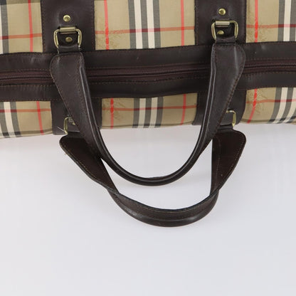 Burberry Vintage Duffle Bag Haymarket Canvas, BEIGE, CANVAS, Travel bag