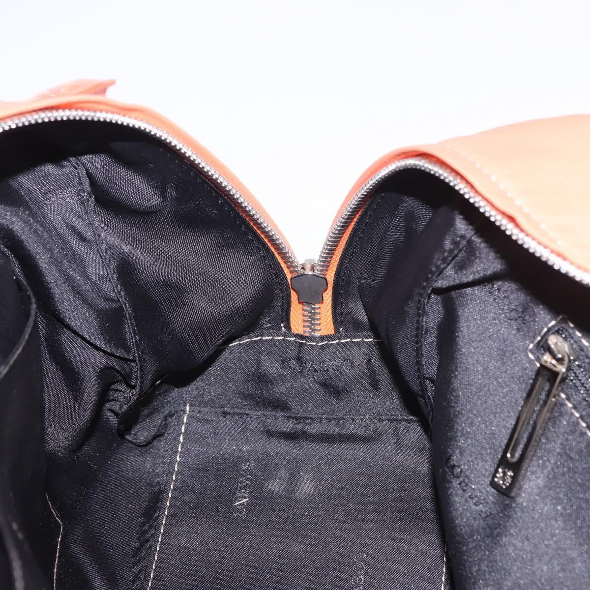 Loewe Anagram handbag Leather, Orange, Leather, Handbag
