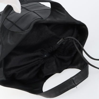 Chanel Square Stitch Tassel Hobo Quilted Leather, BLACK, LEATHER, Handbag