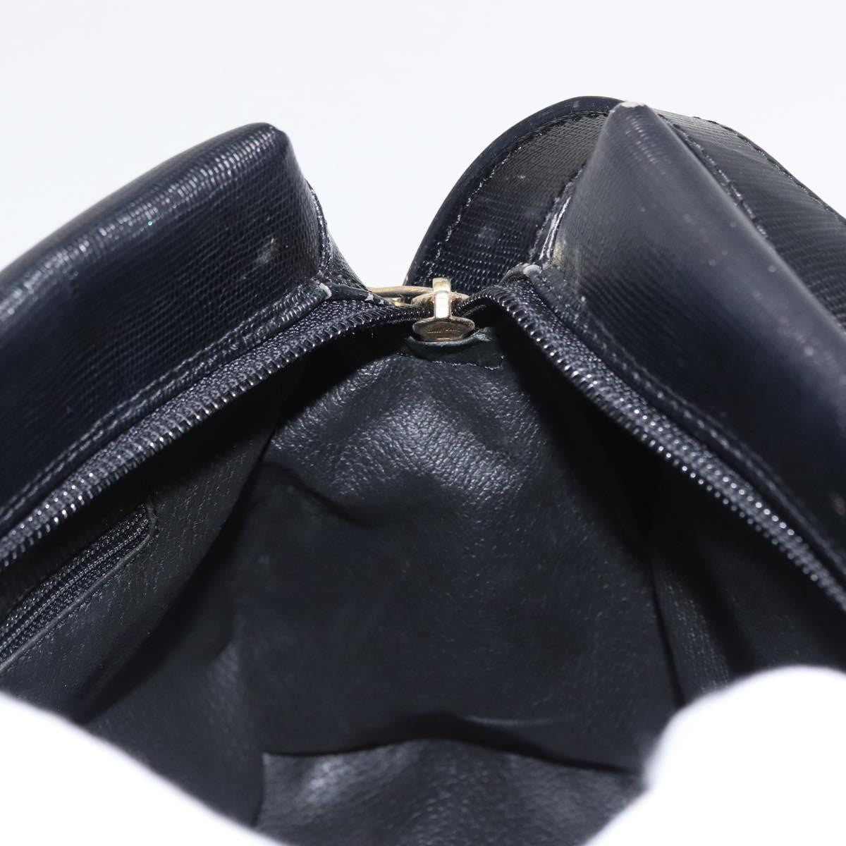 Celine Vintage Circle Logo Crossbody Bag Leather, BLACK, LEATHER, Shoulder bag