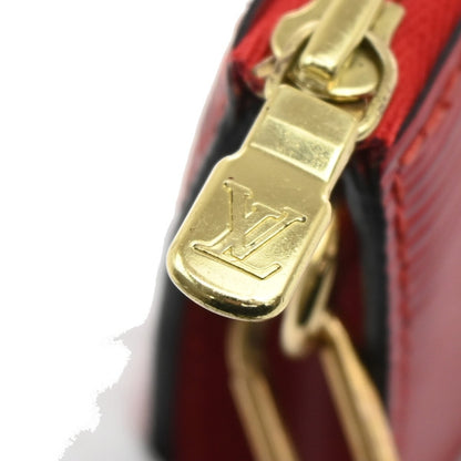 Louis Vuitton Pochette Accessoires Epi Leather, RED, LEATHER, Clutche & pouche