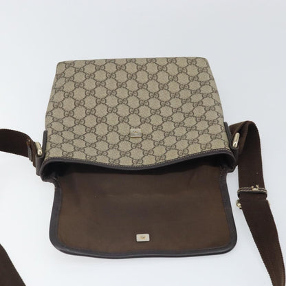 Gucci Flap Messenger GG Coated Canvas, BEIGE, CANVAS, Shoulder bag