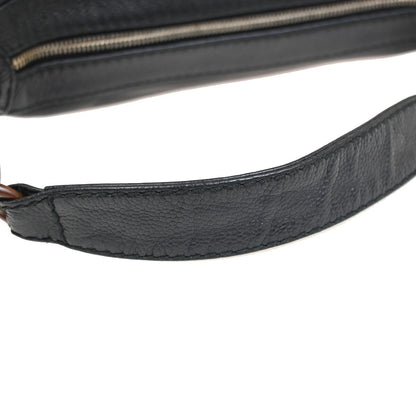 Chanel Vintage Wood Chain CC Shoulder Bag Caviar, BLACK, LEATHER, Shoulder bag