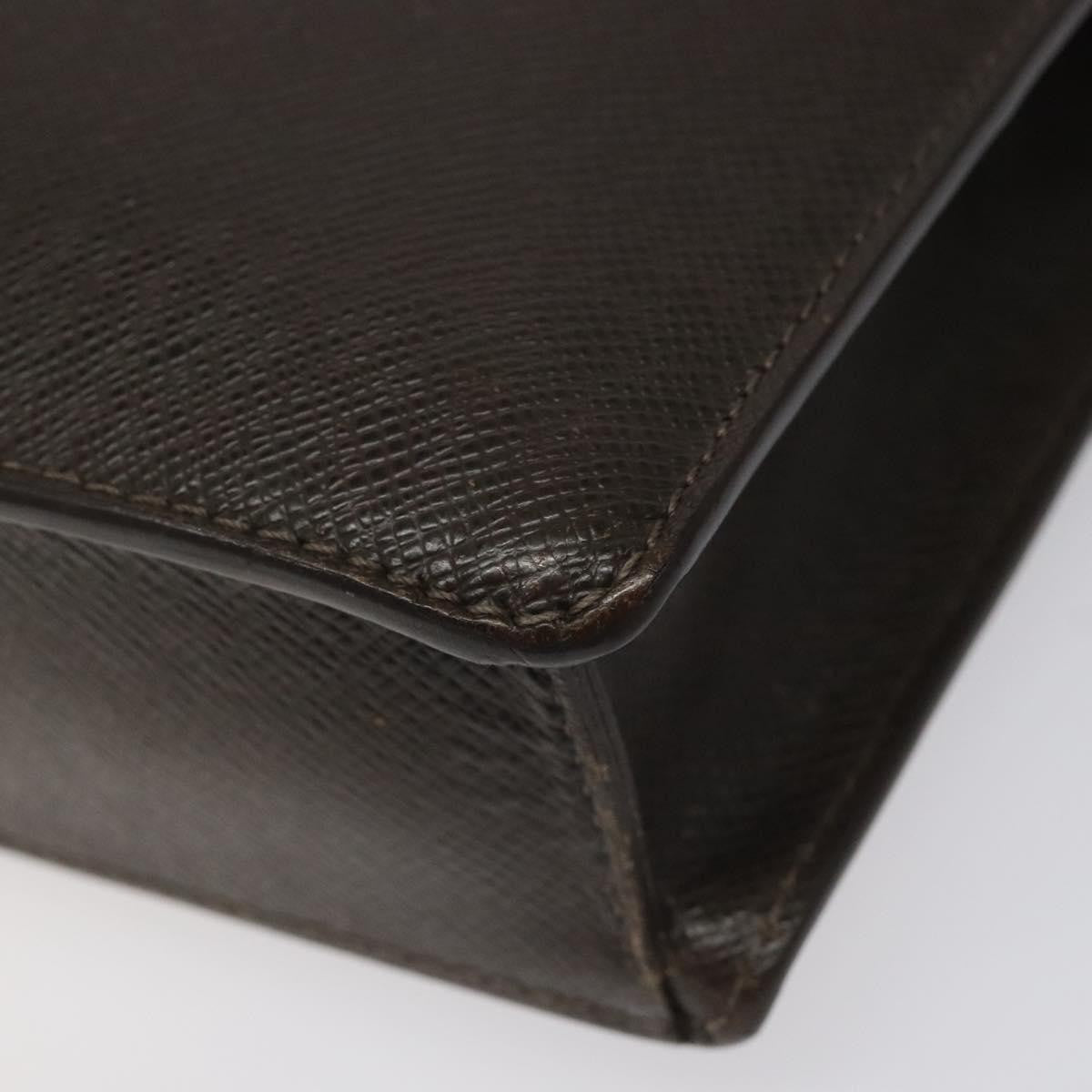 Louis Vuitton Belaia Clutch Taiga Leather, BROWN, LEATHER, Clutche & pouche