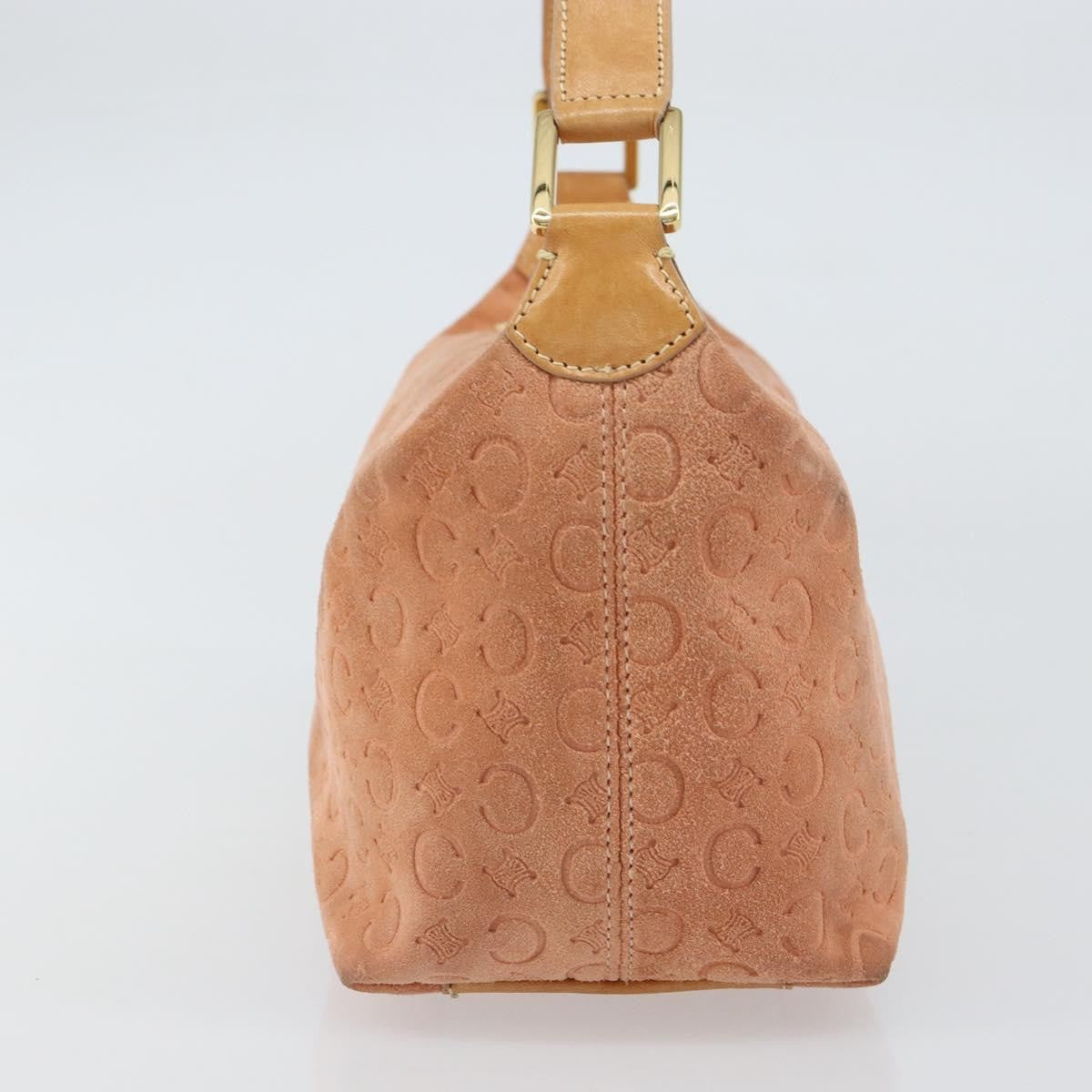 Celine C Macadam Shoulder bag Suede, ORANGE, SUEDE, Shoulder bag