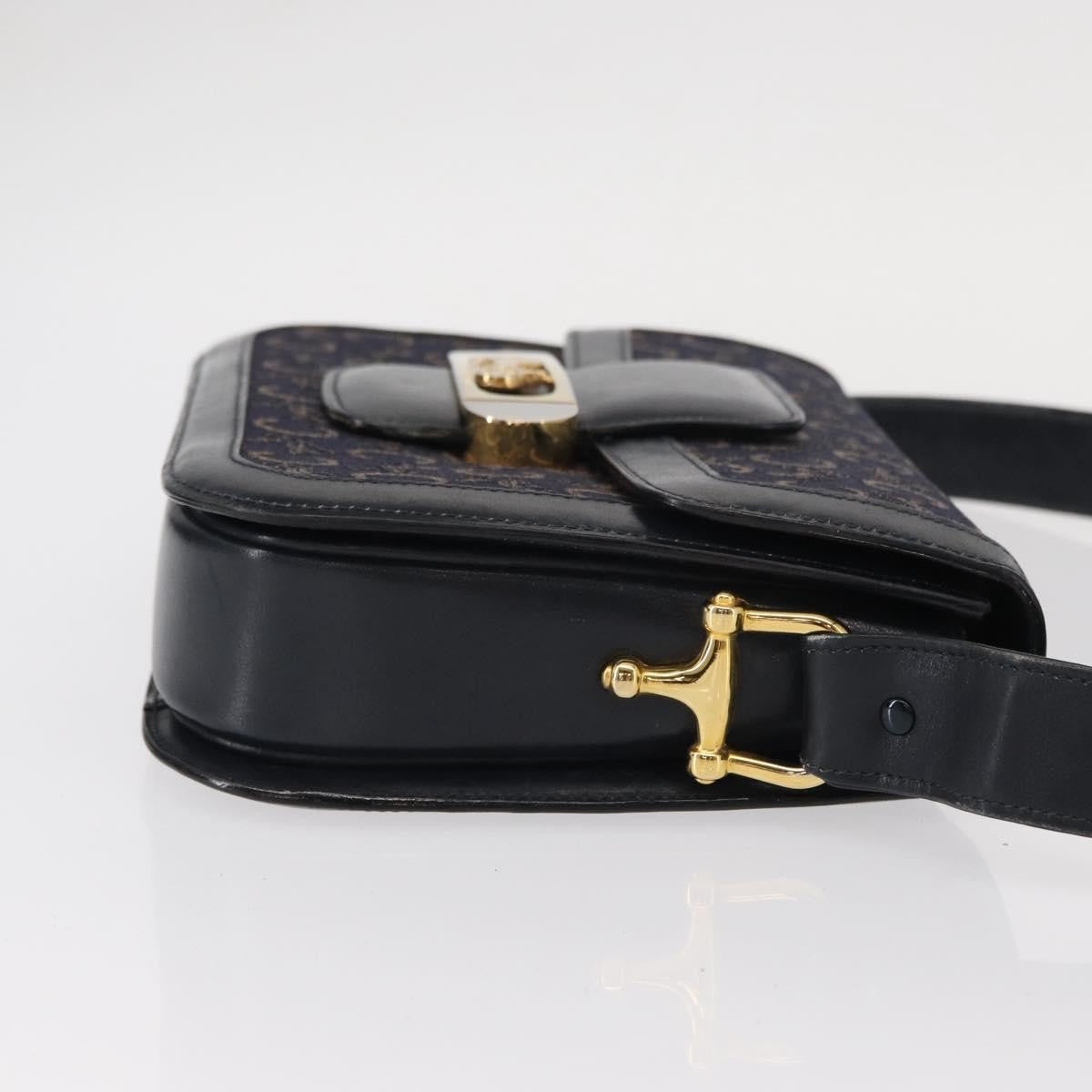 Celine Horse Carriage Shoulder bag Canvas and Leather, NAVY, CANVAS, Shoulder bag