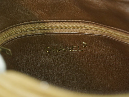 Chanel Vintage Diamond CC Camera Bag Quilted Leather, BEIGE, LEATHER, Crossbody bag