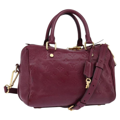 Louis Vuitton Speedy Bandouliere Bag Monogram Empreinte Leather, PURPLE, LEATHER, Handbag
