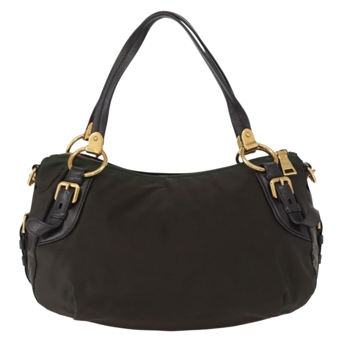 Prada Vintage Handbag Tessuto, KHAKI, NYLON, Handbag