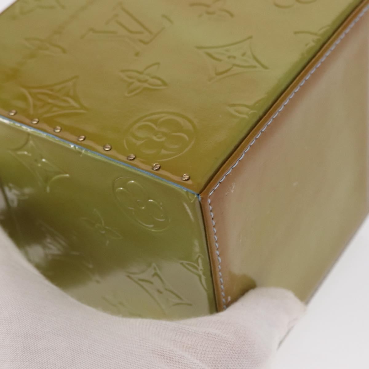 Louis Vuitton Bleecker Box Bag Monogram Vernis, Green, Patent Leather, Clutch