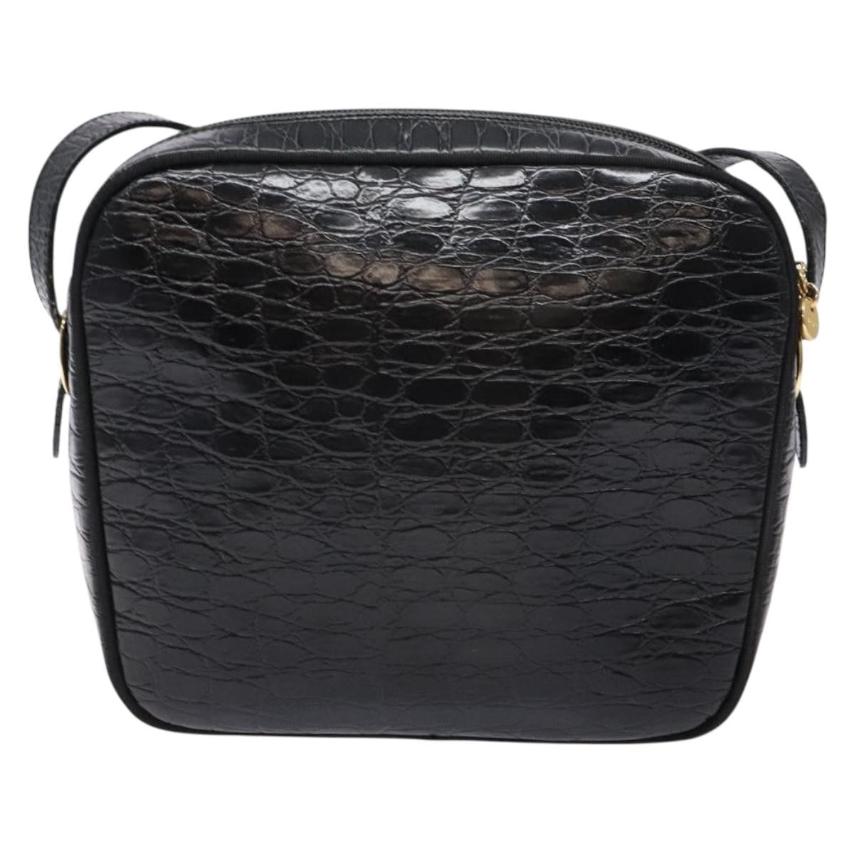 Salvatore Ferragamo Vala Shoulder Bag Leather, BLACK, LEATHER, Shoulder bag