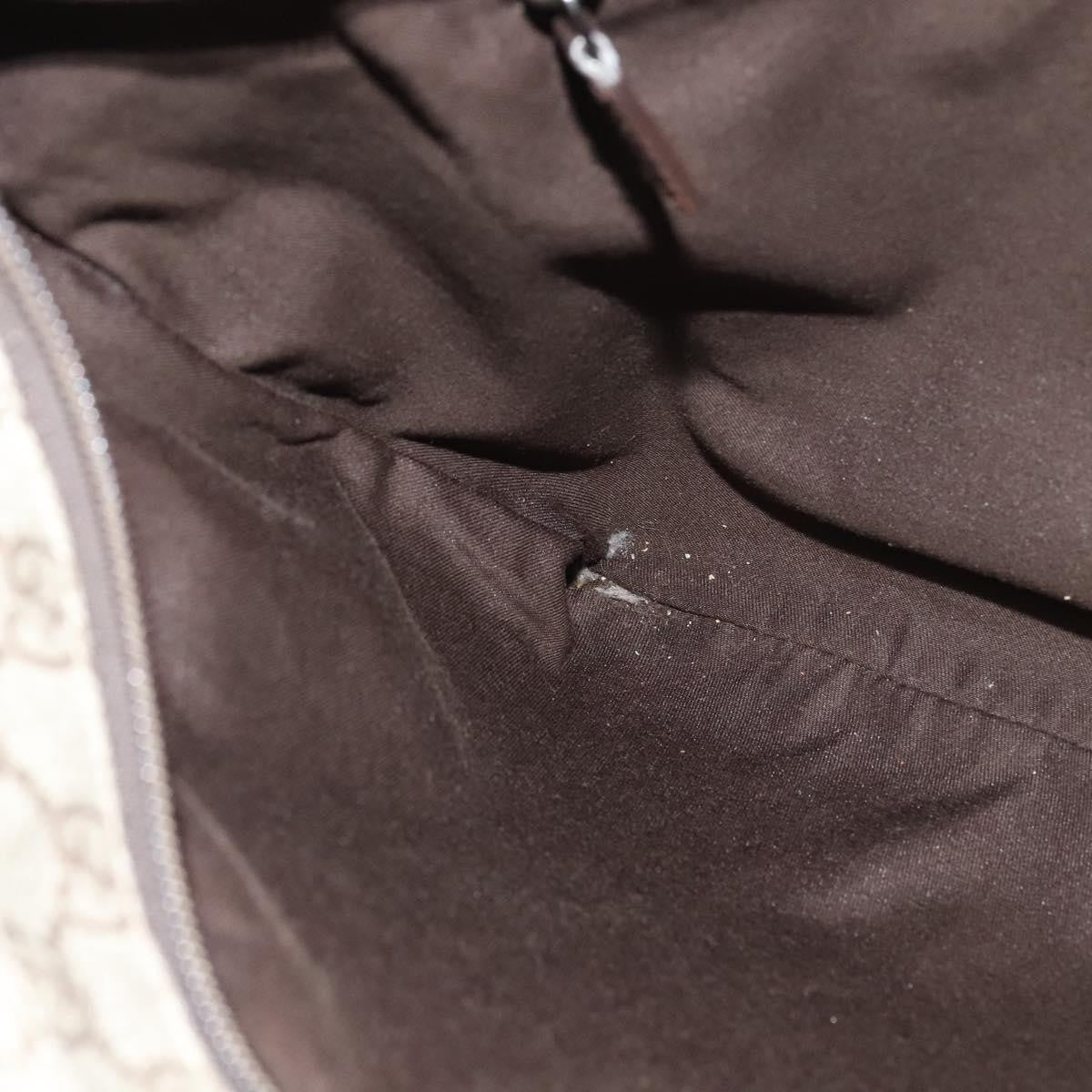 Gucci Zip Top Messenger Bag GG Coated Canvas, BEIGE, CANVAS, Shoulder bag