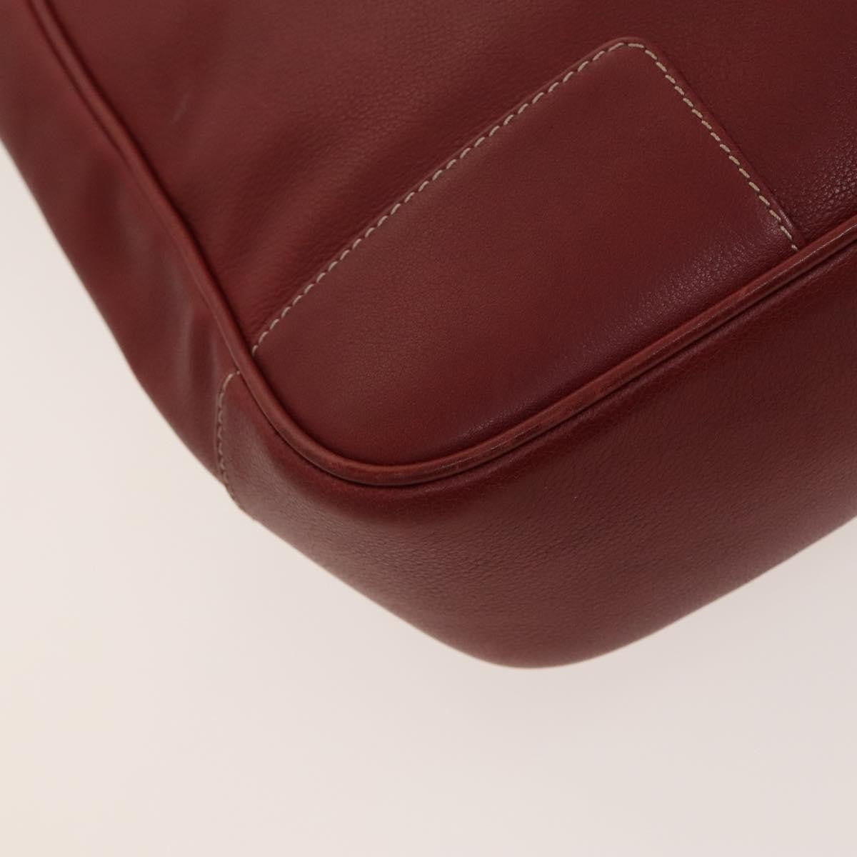 Loewe Vintage Anagram Tote Leather, Burgundy, Leather, Tote Bag