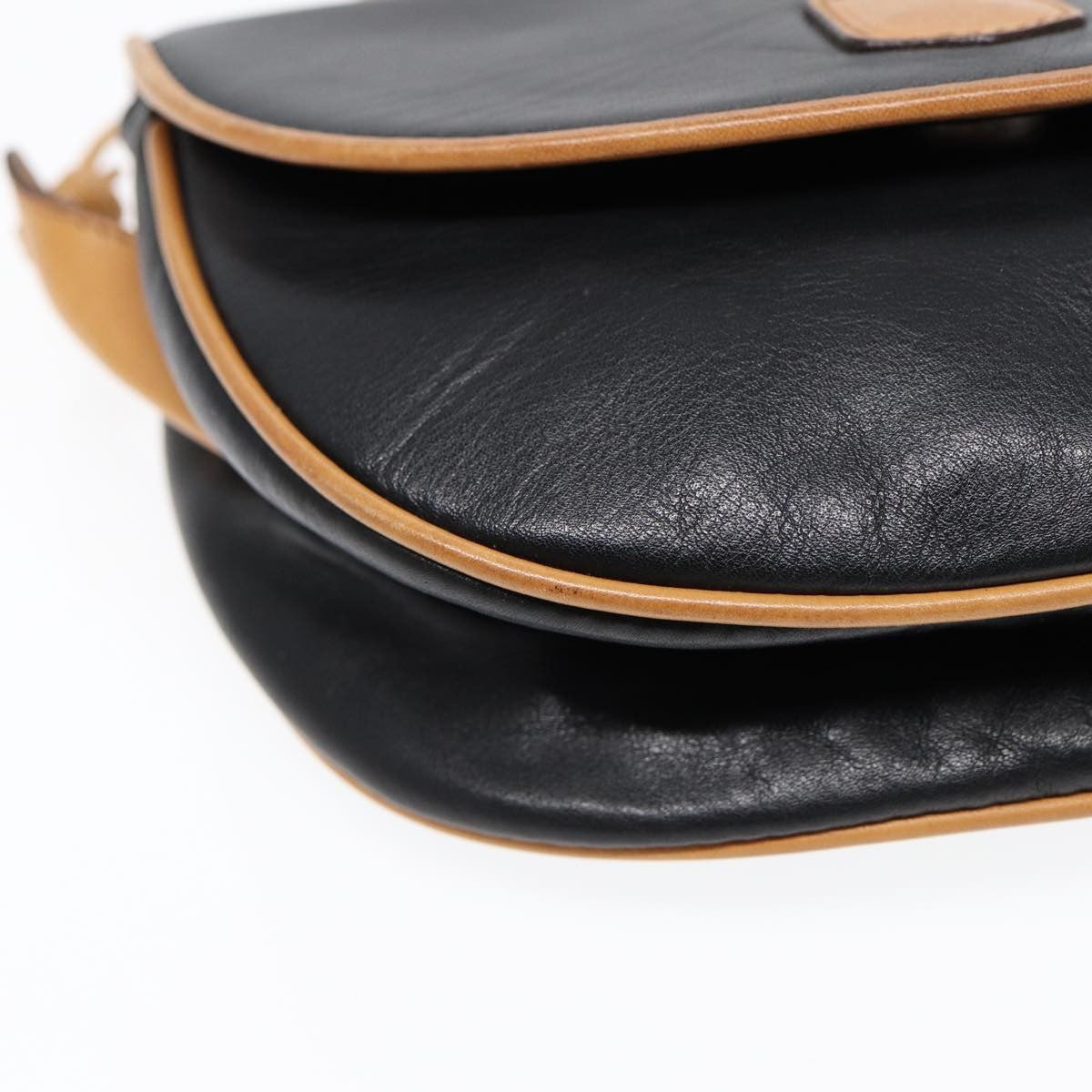 Celine Vintage Macadam Handbag vinyle, BLACK, LEATHER, Shoulder bag