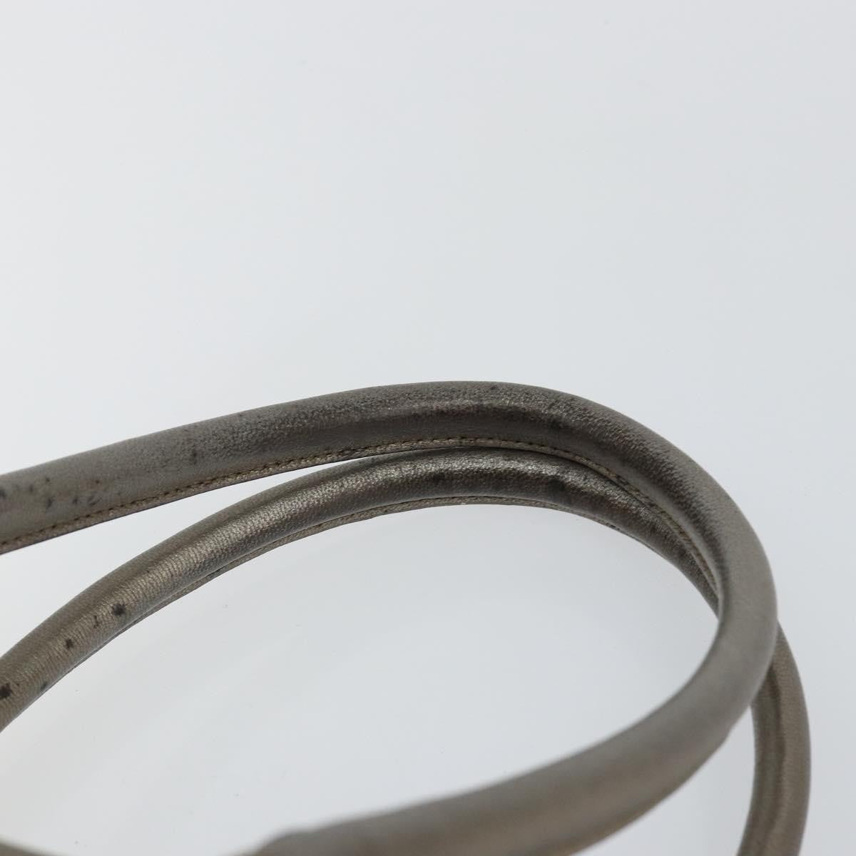 Salvatore Ferragamo Gancini Buckle Shoulder Bag Leather, GOLD, LEATHER, Tote bag