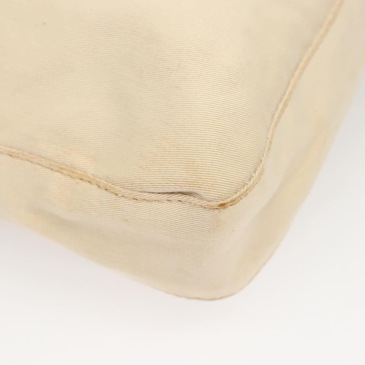 Fendi Vintage FF Buckle Shoulder Bag Canvas, WHITE, CANVAS, Shoulder bag