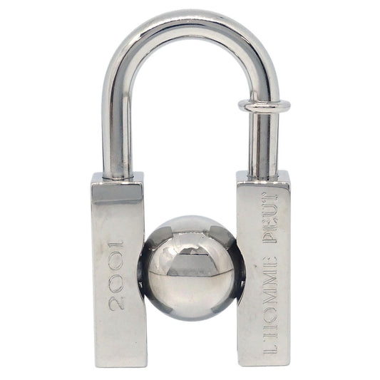 Hermes LHomme Peut Embellir La Terre Cadena Lock Charm Metal, SILVER, SILVER_PLATED, Charms and Keychains