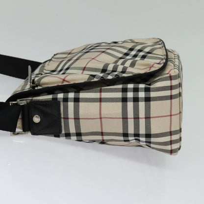 Burberry Nova Check Blue Label Nylon, Beige, Nylon, Shoulder Bag