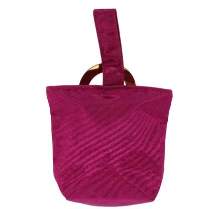 Celine Circle Logo Pouch Nylon, PINK, NYLON, Clutche & pouche