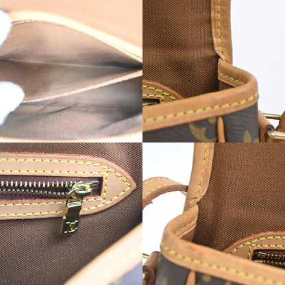 Louis Vuitton Sologne Handbag Monogram Canvas, Brown, Leather, Shoulder Bag