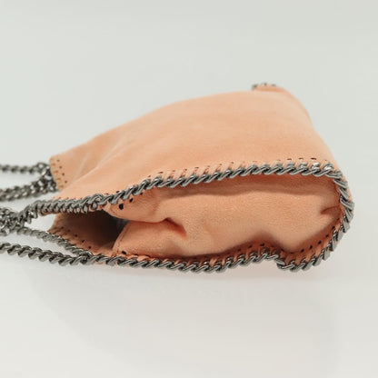Stella McCartney Falabella Fold Over Crossbody Bag Suede, PINK, SUEDE, Shoulder bag