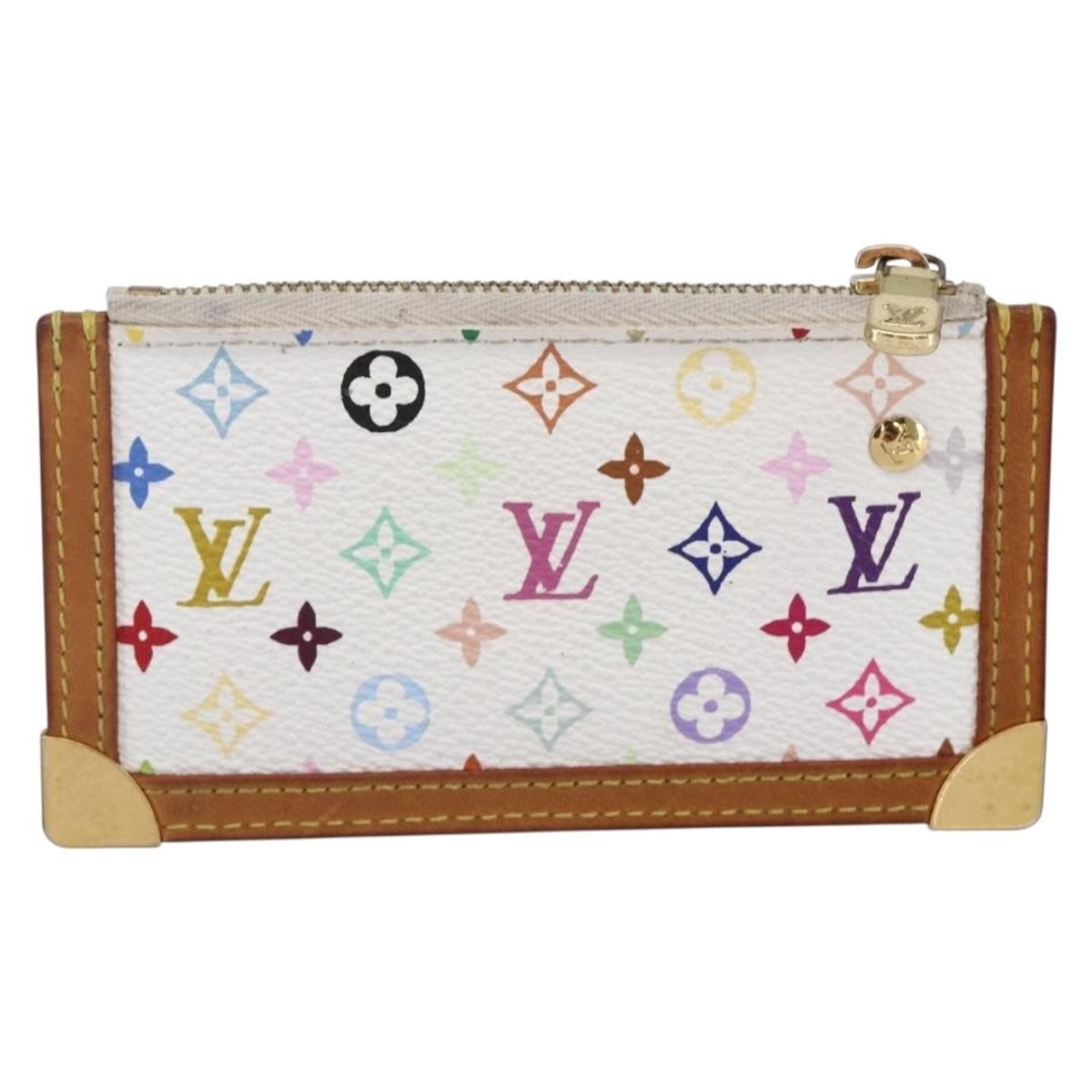 Louis Vuitton Pochette Clés Monogram Canvas, WHITE, CANVAS, Wallets