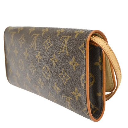 Louis Vuitton Twin Handbag Monogram Canvas, Brown, Canvas, Clutch