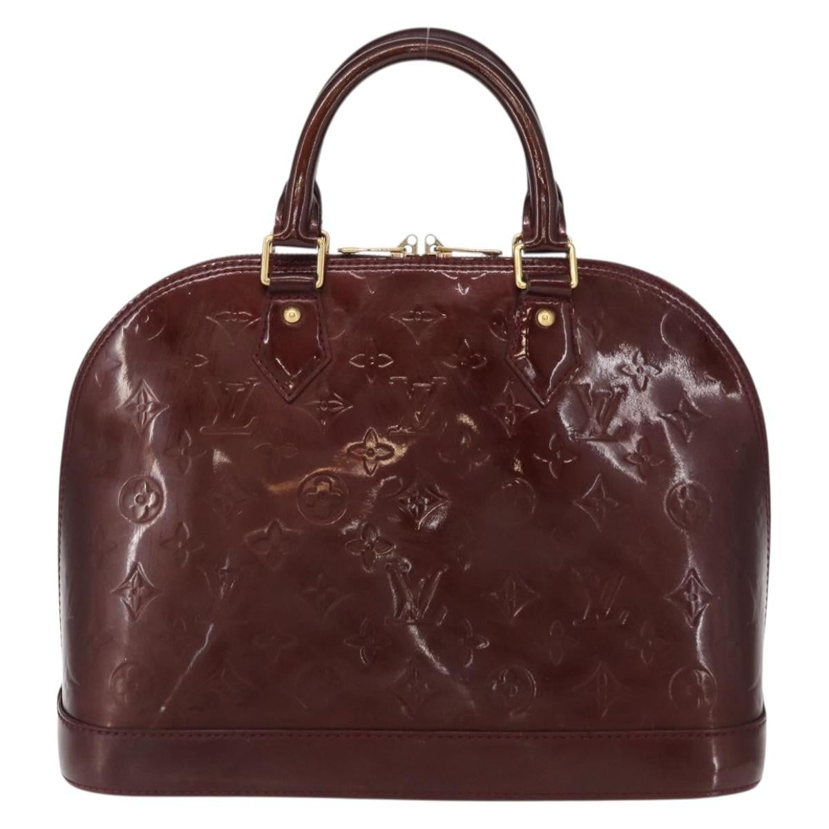Louis Vuitton Alma Handbag Patent Leather, BURGUNDY, PATENT_LEATHER, Handbag