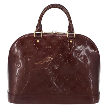 Louis Vuitton Alma Handbag Patent Leather, BURGUNDY, PATENT_LEATHER, Handbag