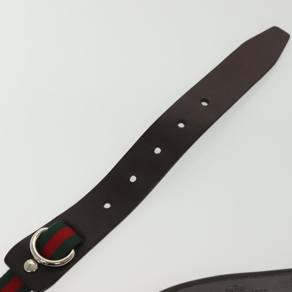 Gucci Sherry Line Belt Leather, BLACK, LEATHER, Belts