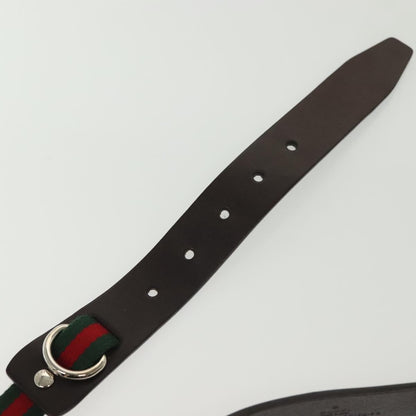 Gucci Sherry Line Belt Leather, BLACK, LEATHER, Belts